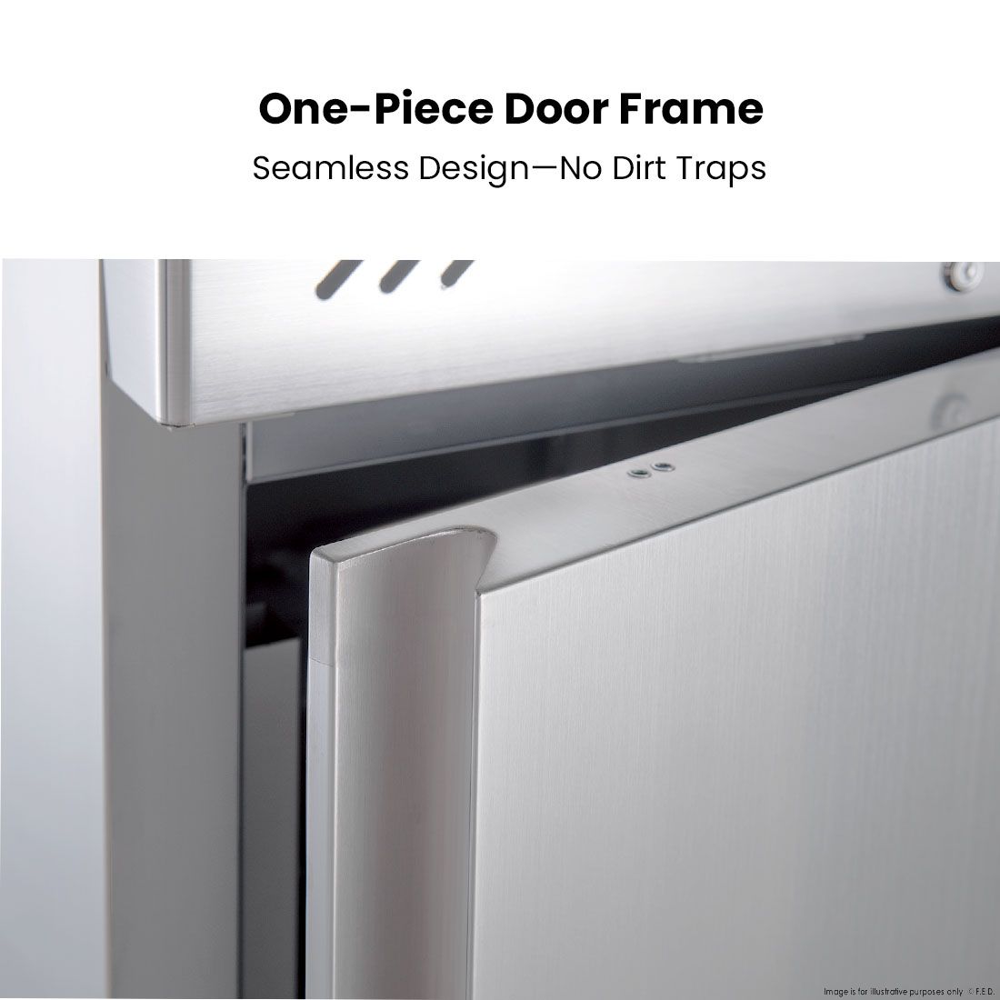 FED-X S/S Two Door Upright Fridge - XURC650S1V