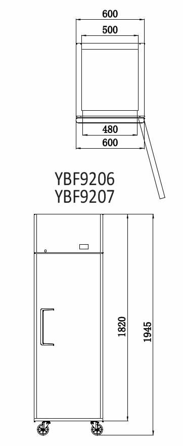 SINGLE DOOR TOP MOUNTED FRIDGE YBF9206