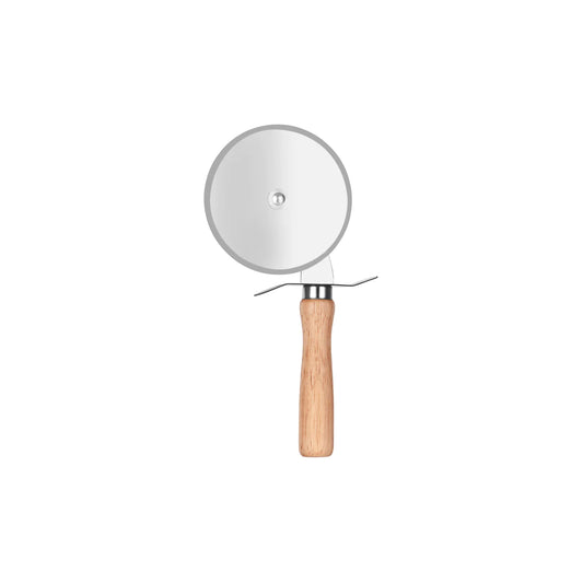 PIZZA CUTTER WHEEL WITH WOOD HANDLE