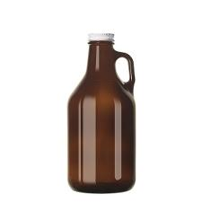 GLASS BEER JUG 946ml WITH LID AMBER GROWLER LIBBEY