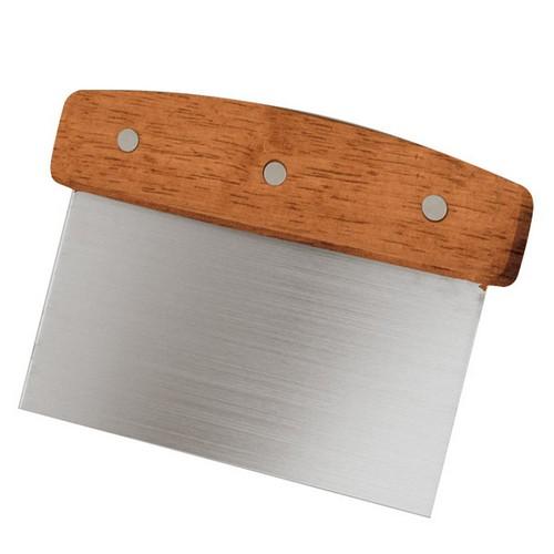 DOUGH SCRAPER WOODEN HANDLE