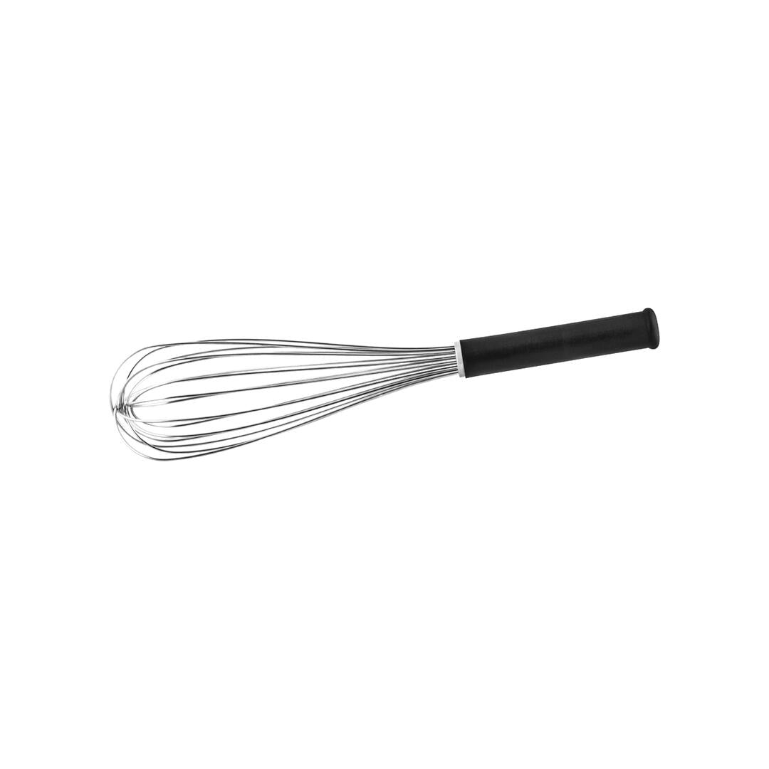 WHISK PIANO WIRE S/S 410MM BLACK ABS HANDLE