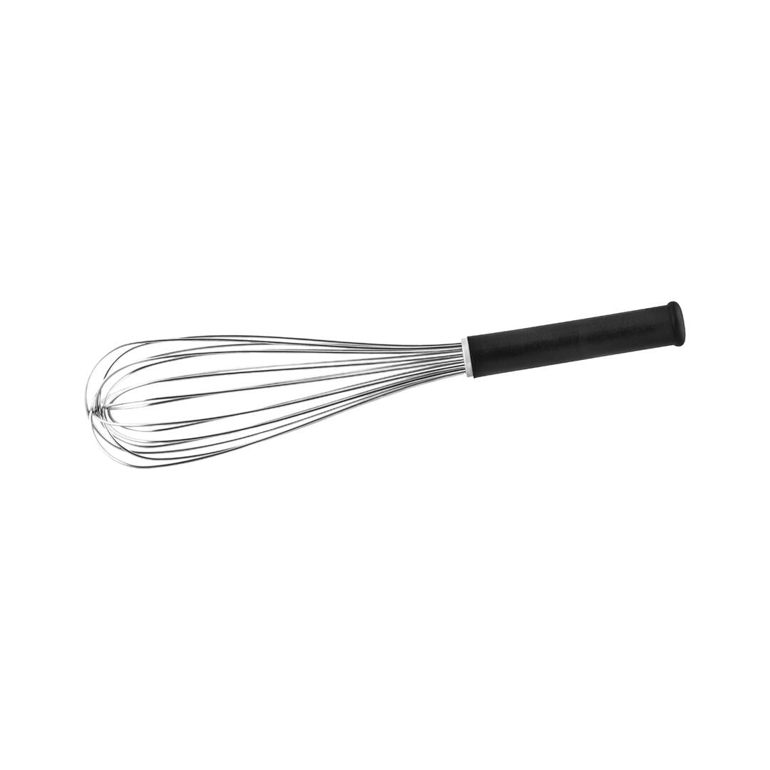 WHISK PIANO WIRE S/S 460MM BLACK ABS HANDLE