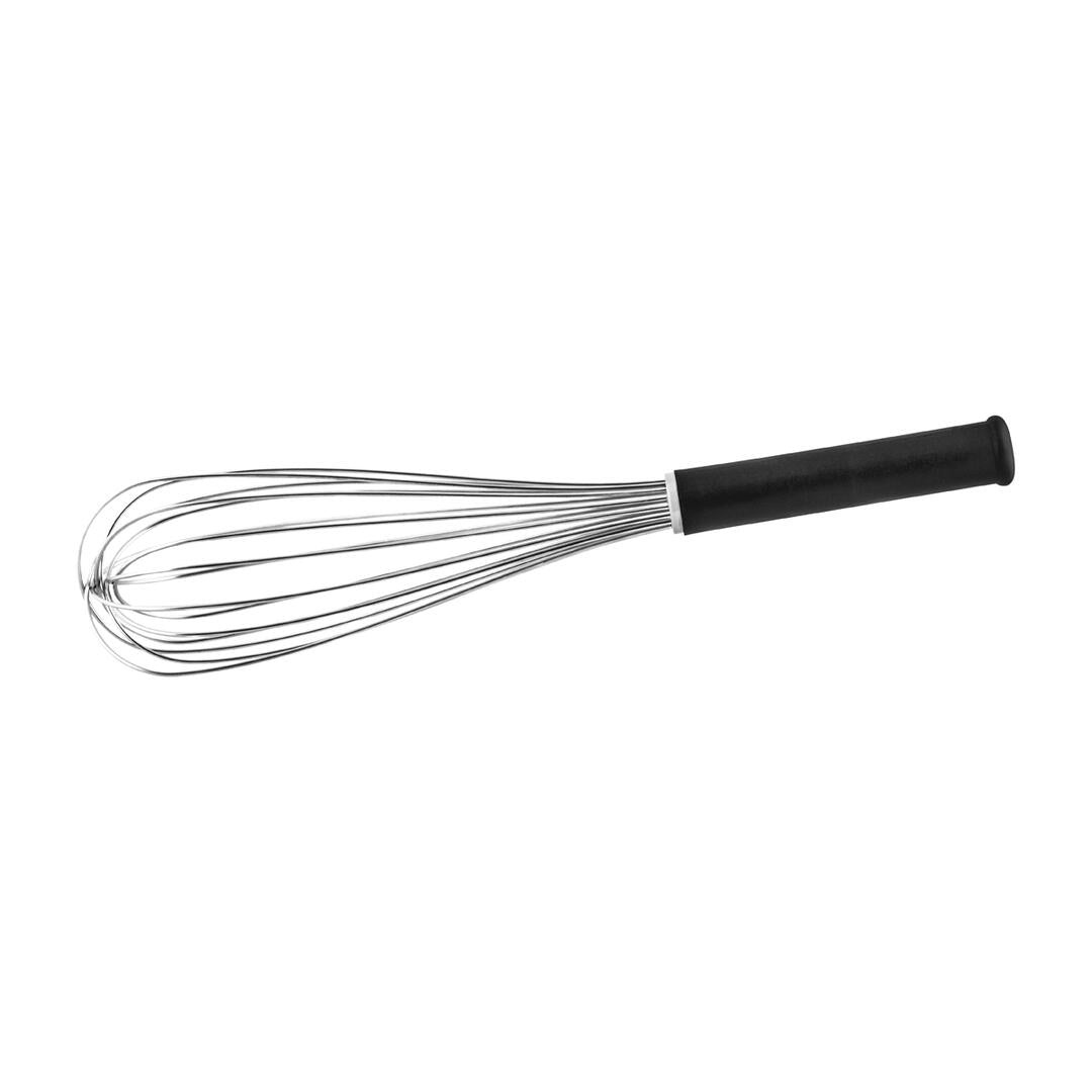 WHISK PIANO WIRE S/S 510MM BLACK ABS HANDLE