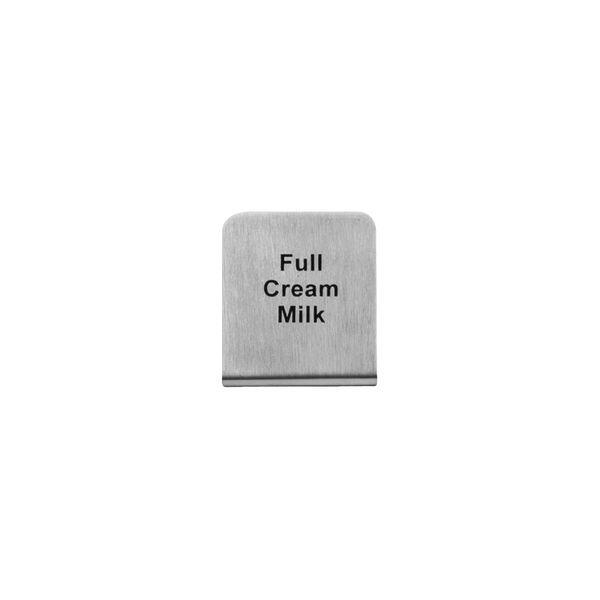 BUFFET SIGN- FULL CREAM MILK   S/S 50X40MM