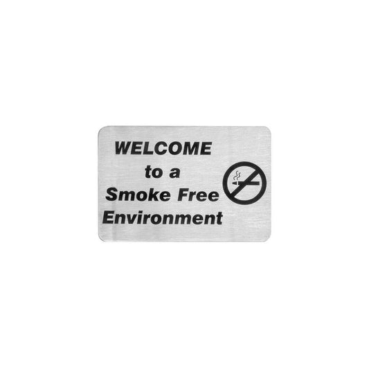 WELCOME TO A SMOKE FREE ENVIRONMENT WALL SIGN - 120 x 80mm