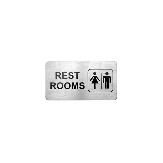 RESTROOMS WALL SIGN - 110 x 60mm