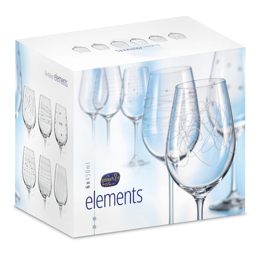 Bohemia Crystal Elements Wine Glasses 450ml 1PC