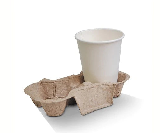 CARRY TRAY 2 CUP PULP BOARD