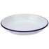 PLATE ROUND PASTA 240MM ENAMEL WHITE / BLUE RIM