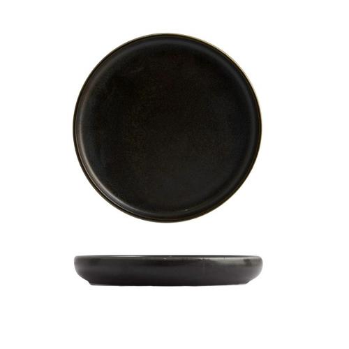 BLACK PLATE ROUND STACKABLE 260MM