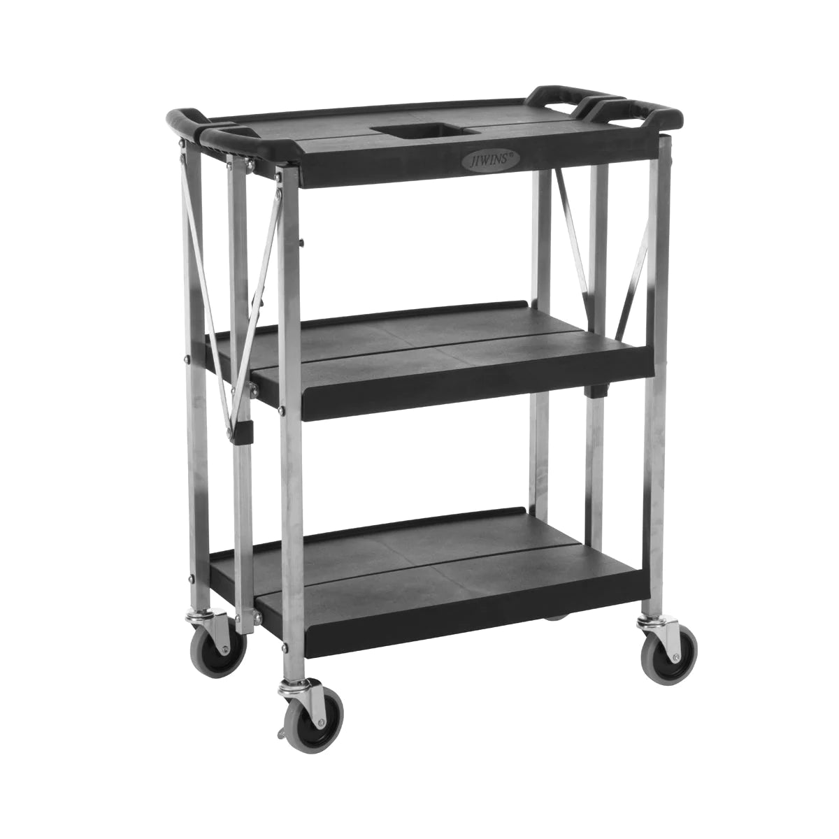 SMALL FOLDING CART BLACK - 3 TIER